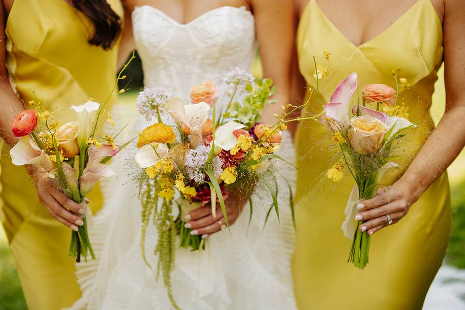 Colorful Floral Vail Wedding