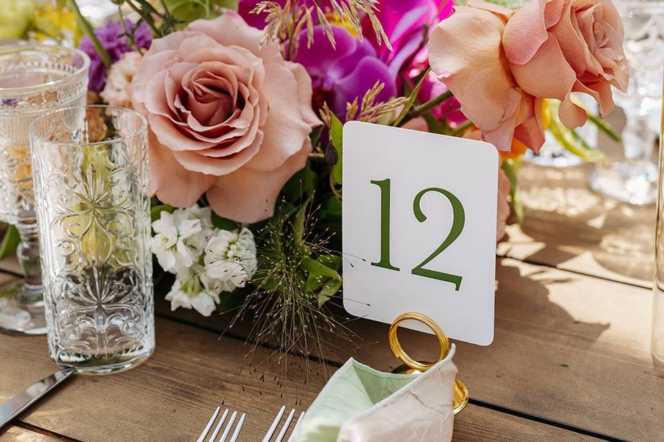 Colorful Floral Vail Wedding