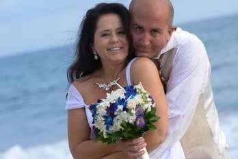 Small beach wedding