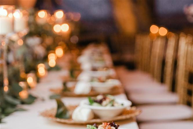 Plated Salads + Tablescape