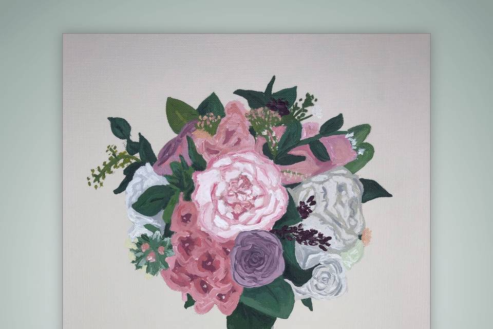 Bridal Bouquet Painting