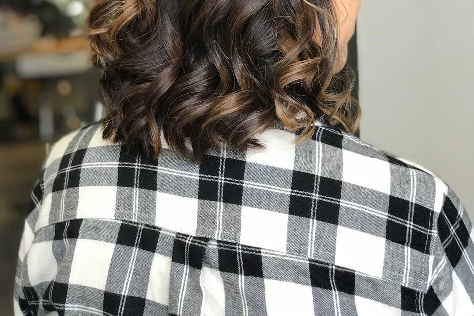 Gorgeous curled hair