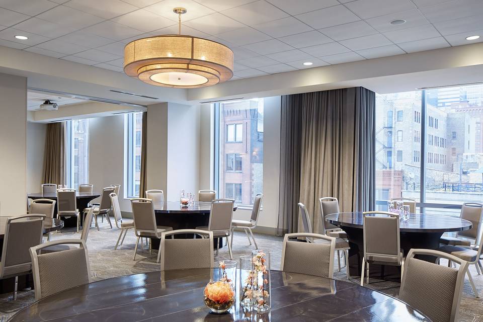 Our 5 event spaces can accommodate bridal showers, rehearsal dinners, wedding ceremonies, receptions, dinner buffets, or hosted brunch for up to 80 guests.