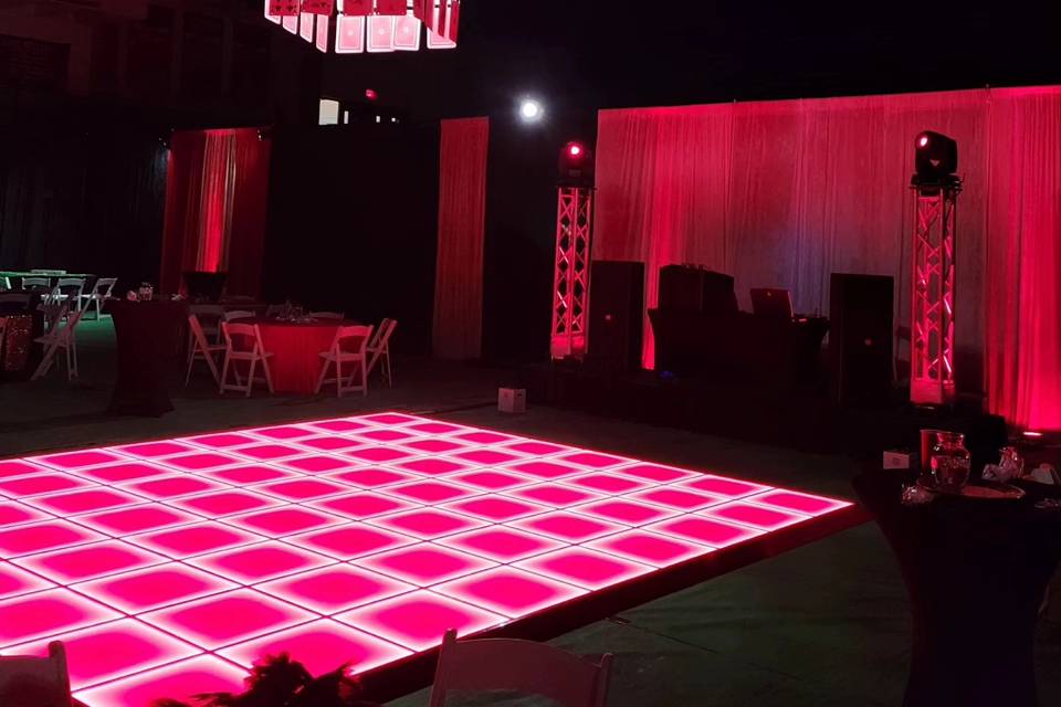 Prom Setup, LED Dance Floor