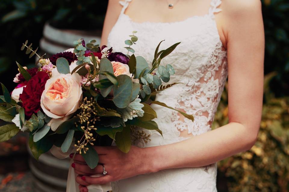Closeup of the bouquet