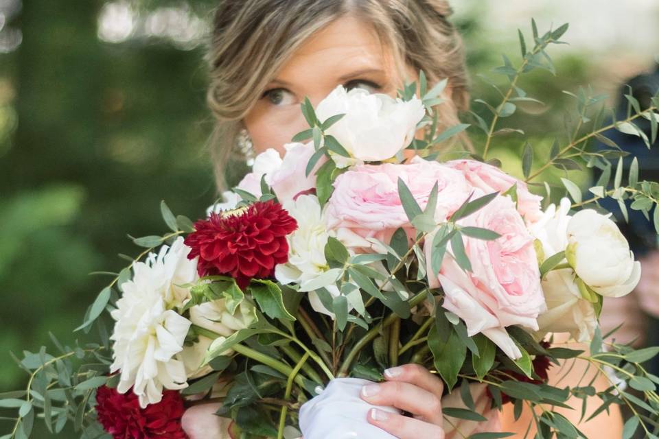 Bridal and floral portrait