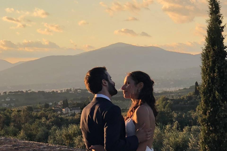 Romantic wedding in Tuscany