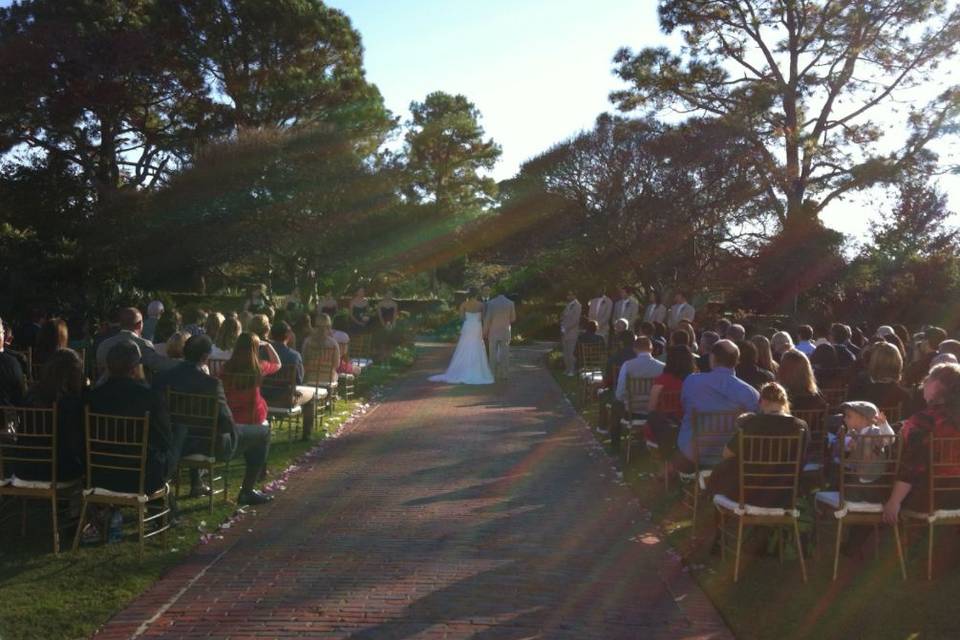 Outdoor wedding ceremony