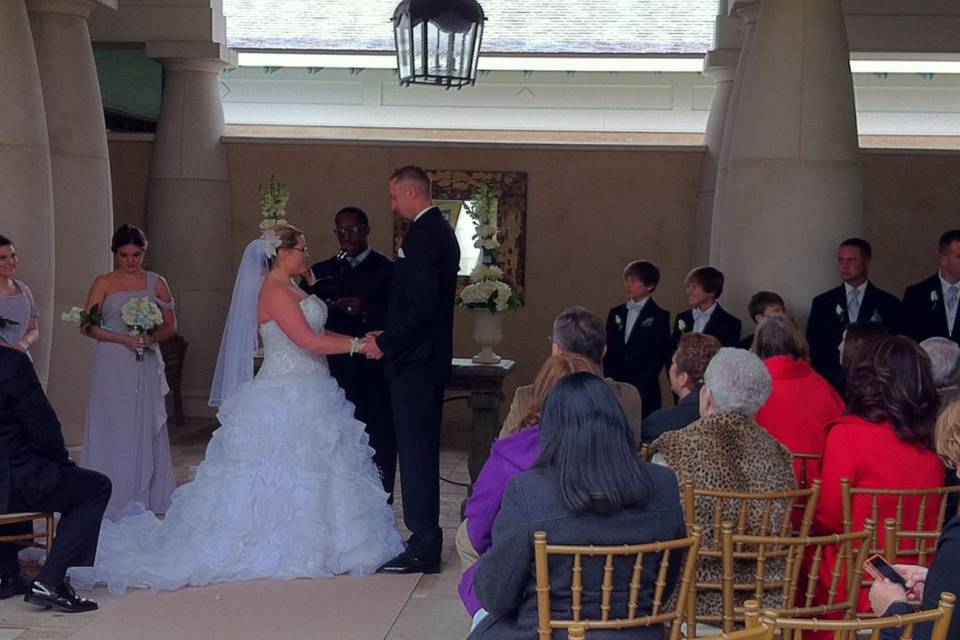 Indoor wedding ceremony