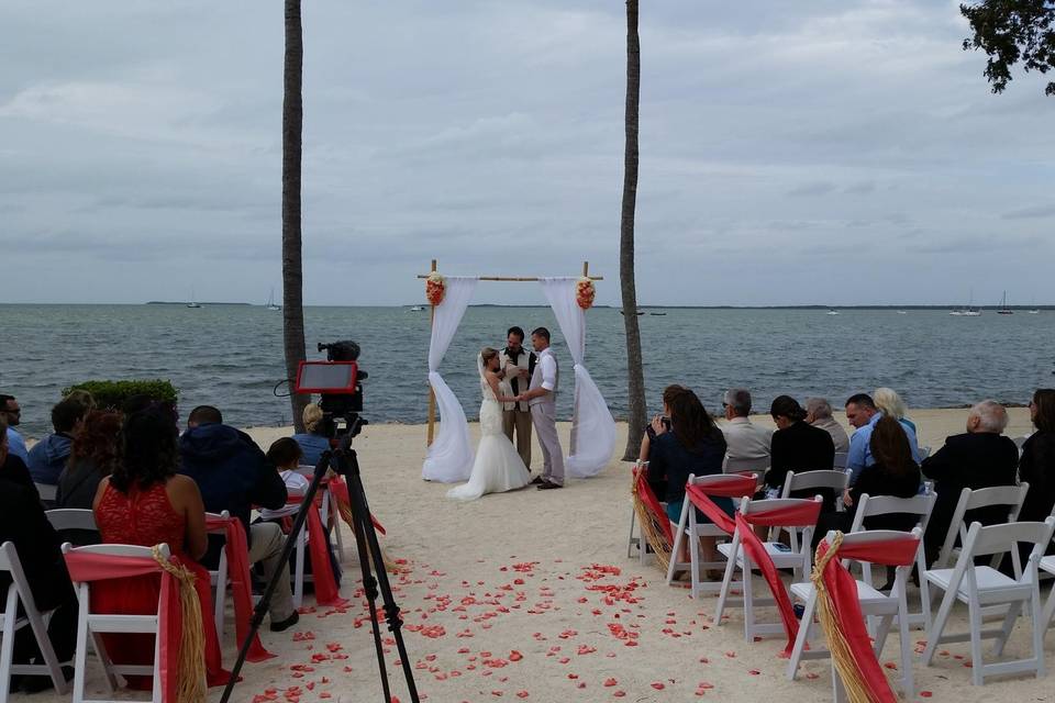 Wedding ceremony by the beach