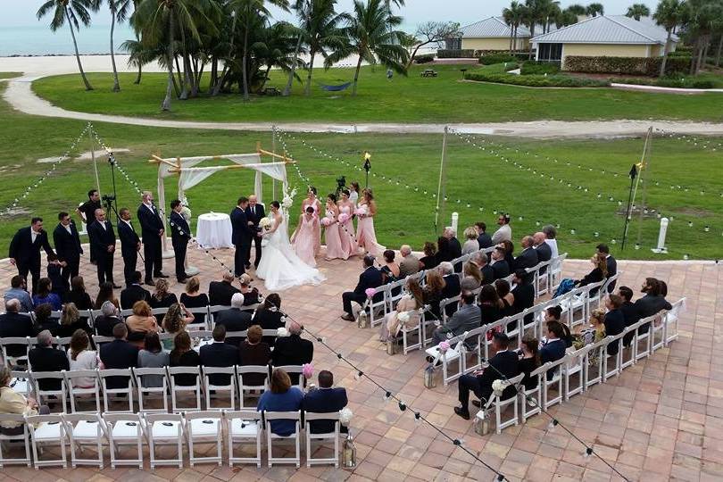 Wedding ceremony outdoors