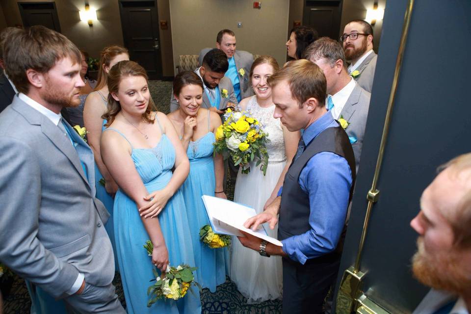 The wedding attendants