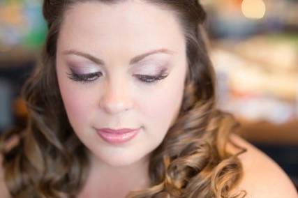 #airbrushmakeup and #braidedhair with curls on bride jenny