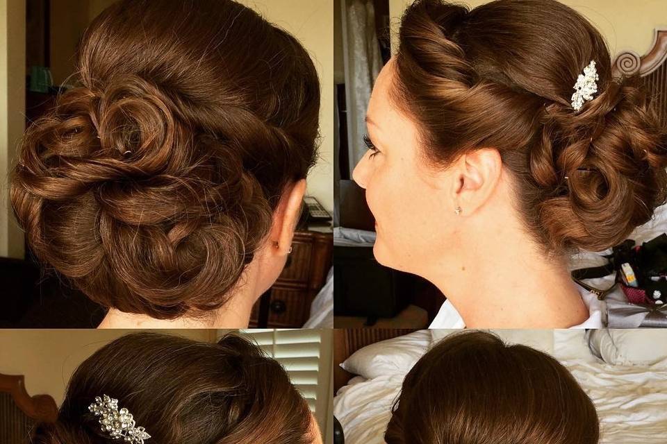 #bridalhair #elegantupdo #bridalupdo #lisaleming