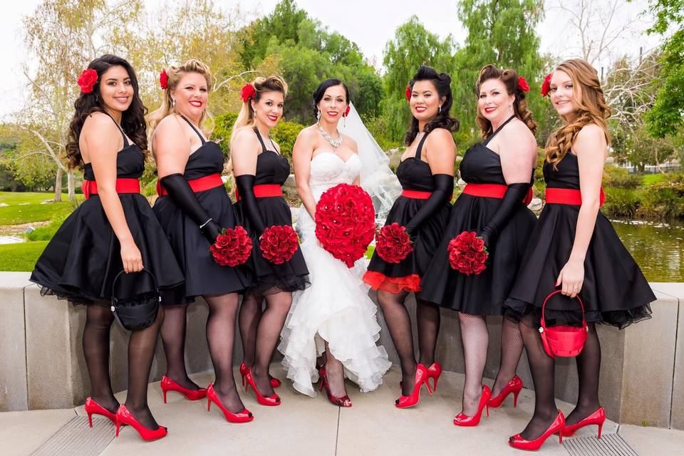 Makeup and hair for bride and bridesmaids hair by lisa leming, bridesmaids makeup catherine crump photo by sean te