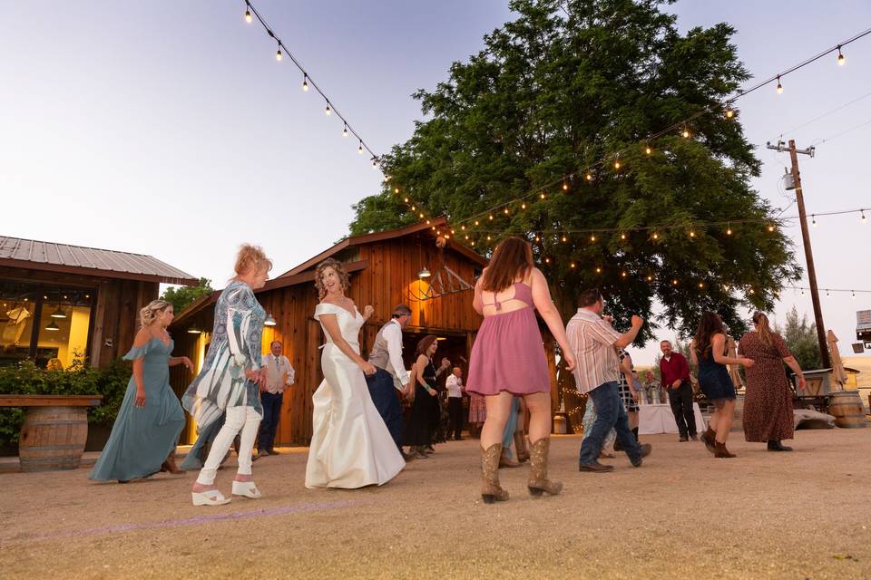 Dancing under lights