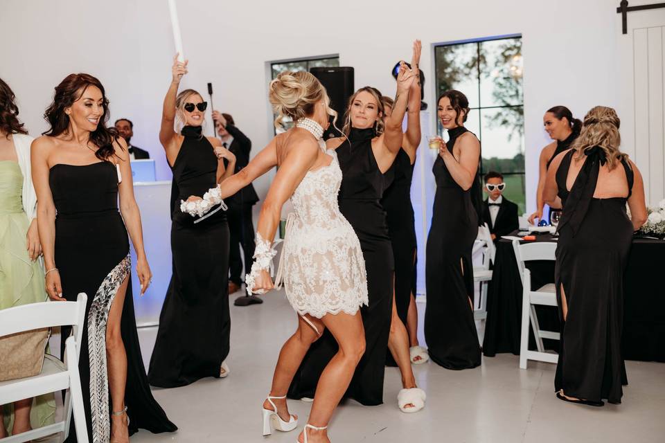 The Bride getting down