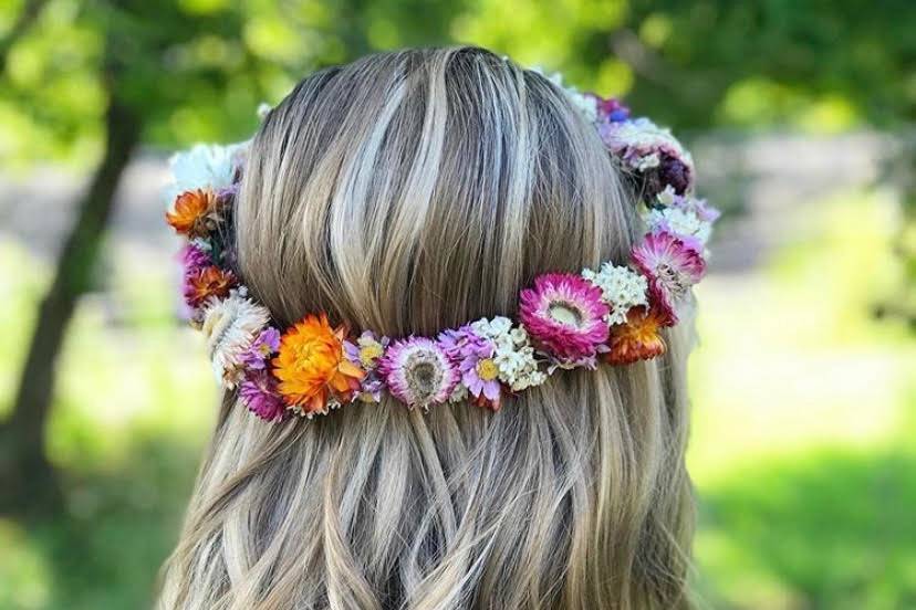 Flower crown bride