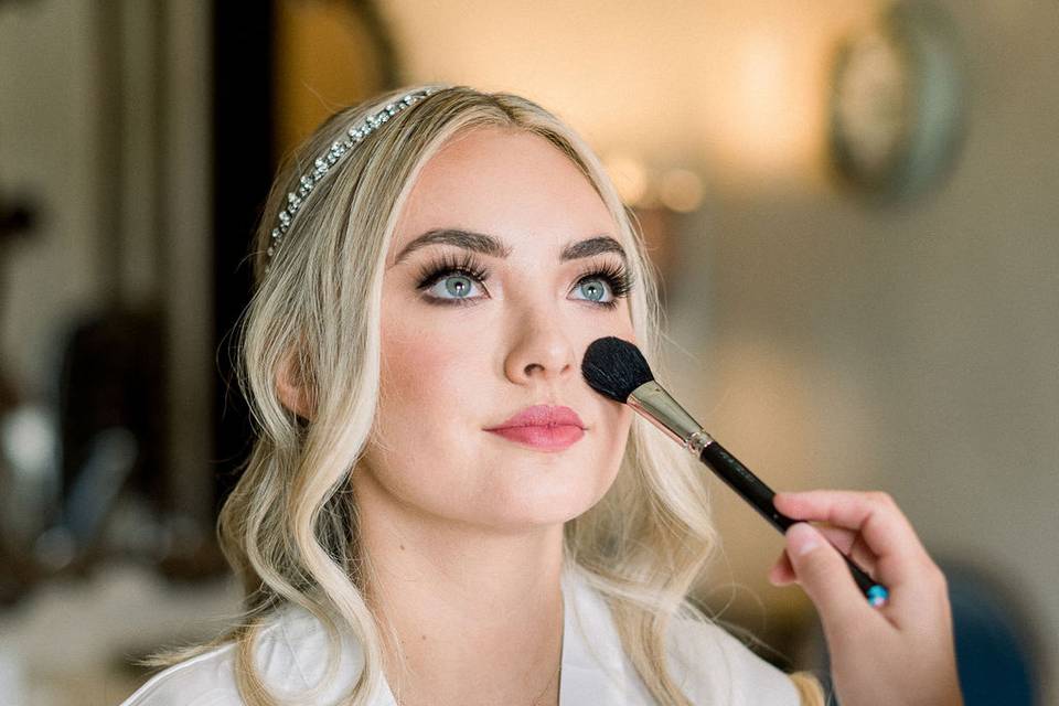 Bride getting ready