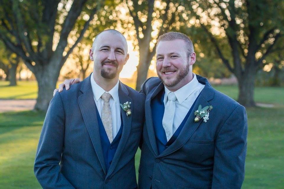 The groom and his best man