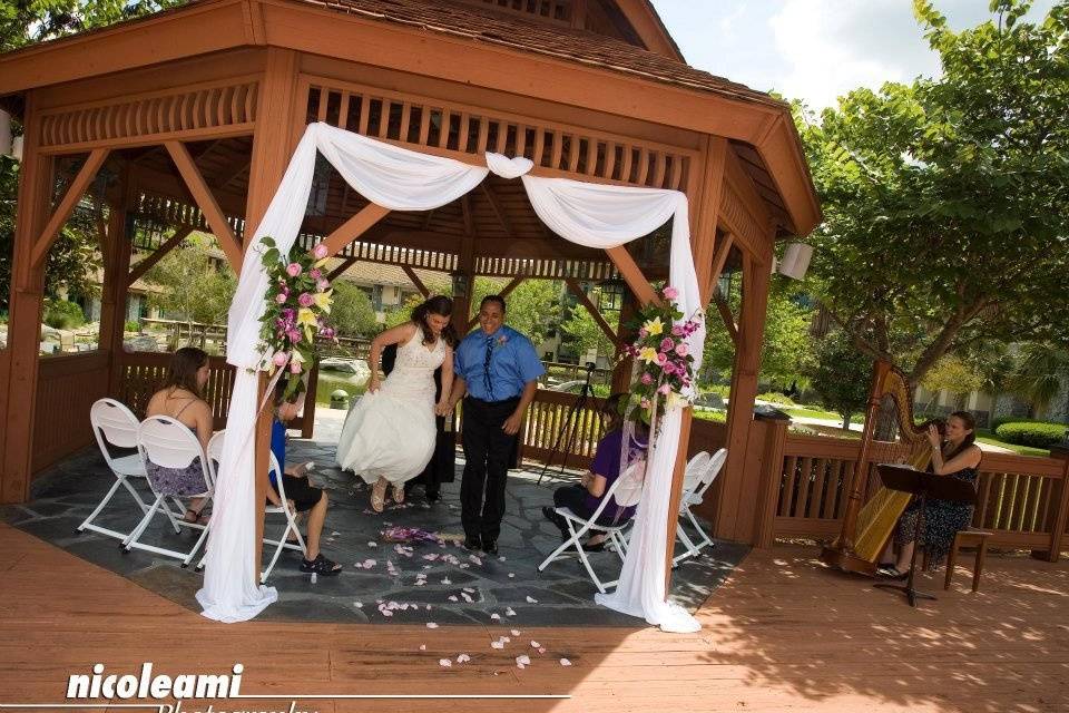 Shades of Green wedding gazebo