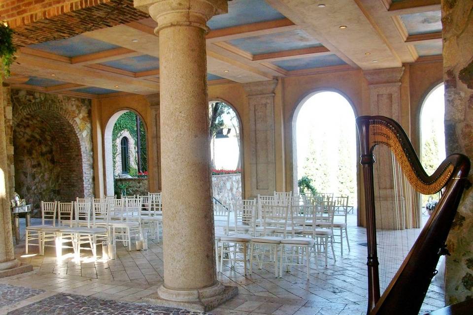 Bella Collina atrium ceremony