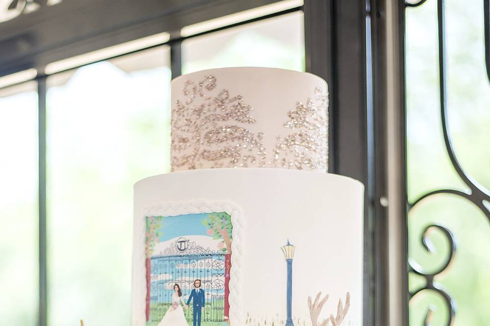 Illustrations used on cake.