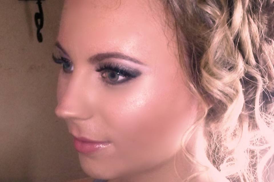 Bridal hair and makeup trial run