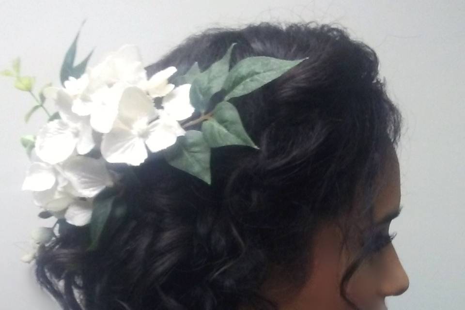 Bridal side updo trial run