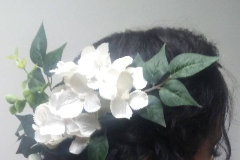 Bridal side updo trial run