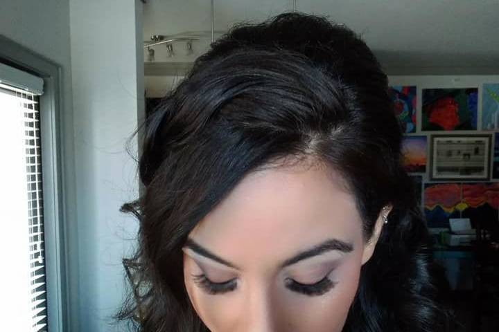 Bridal makeup and hair trial