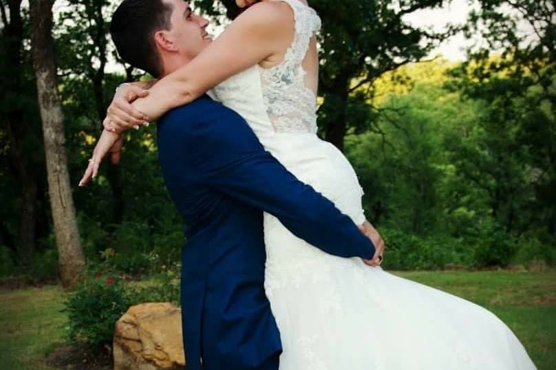 Bride and groom after the wedding photos