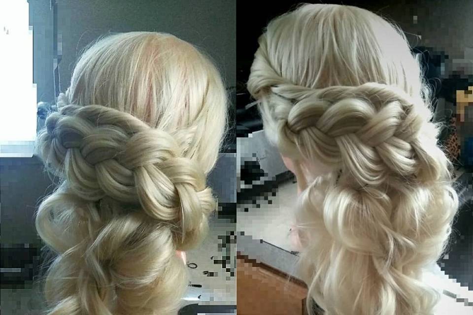 Combo Braid /Twist half up