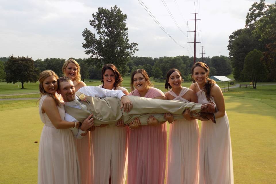 Bride and groomsmen