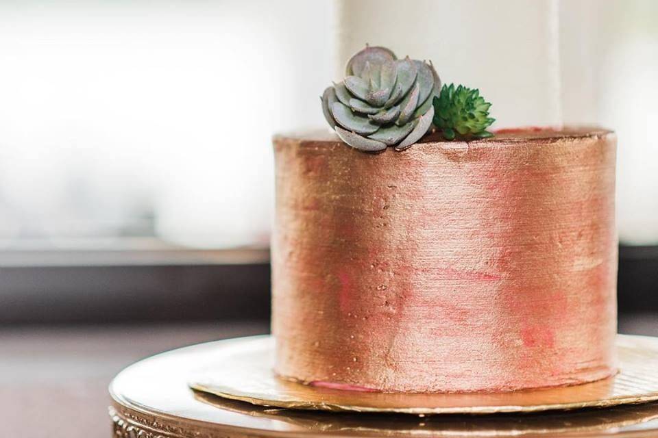 Rose gold and succulents