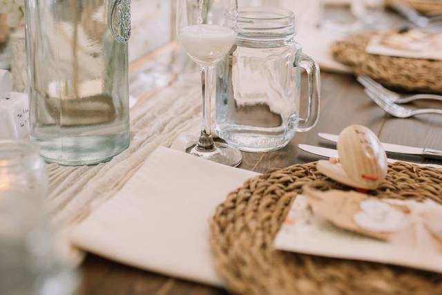 Tablescape during dining servi