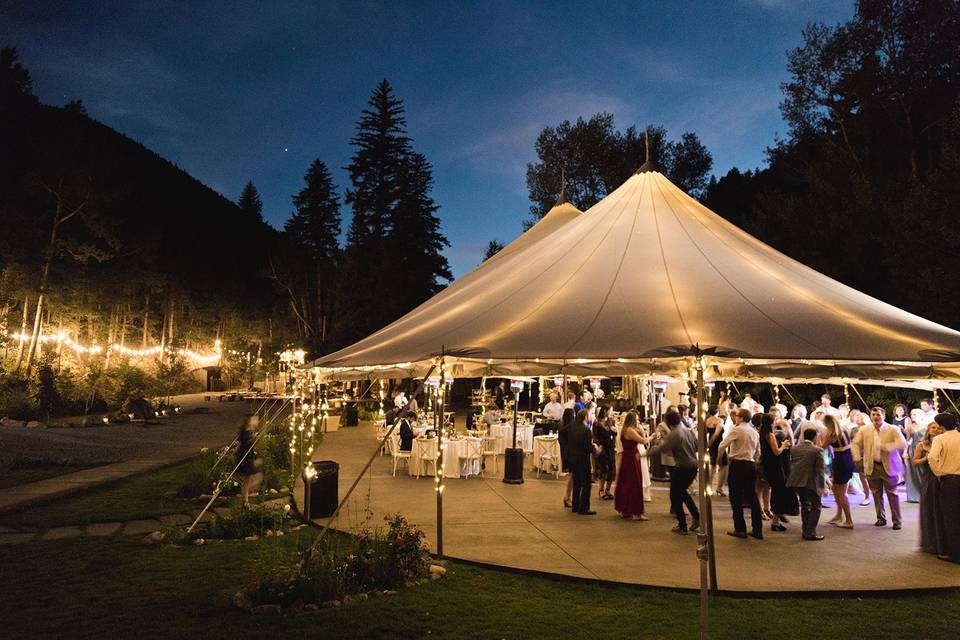 Tent at night