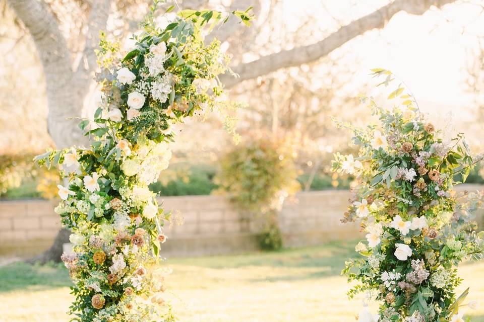 Wedding floral arch