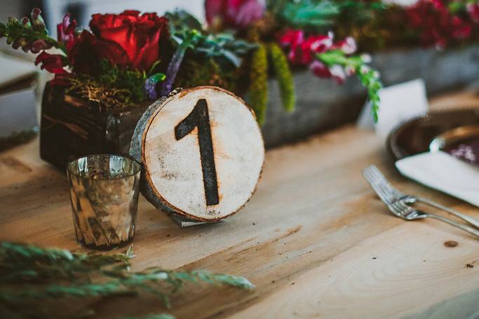 Cute Wood Table NUmbers