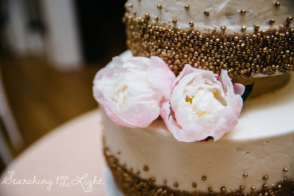 Peony on a cake