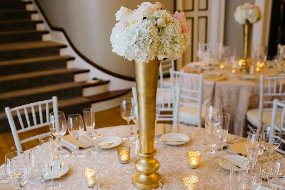 Tall White Centerpiece