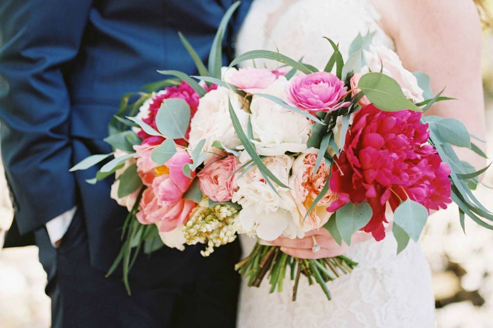 Peony bridal bouquet