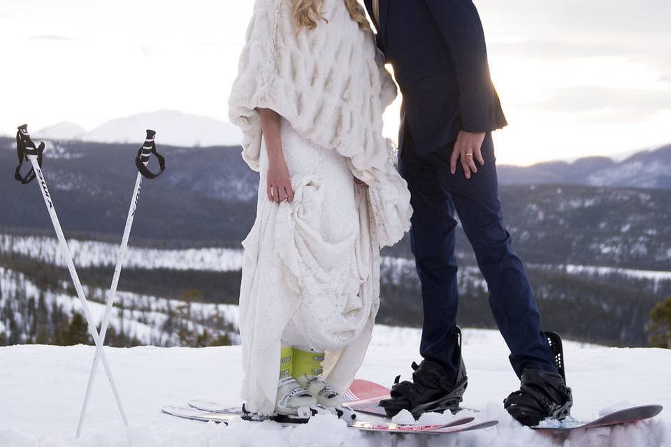 Ski wedding