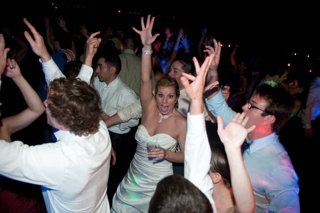 Bride dancing