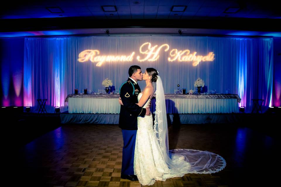 Draping & Custom Monogram Gobo