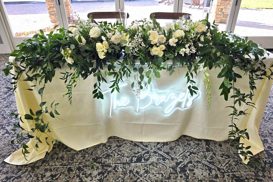 Green and white sweetheart