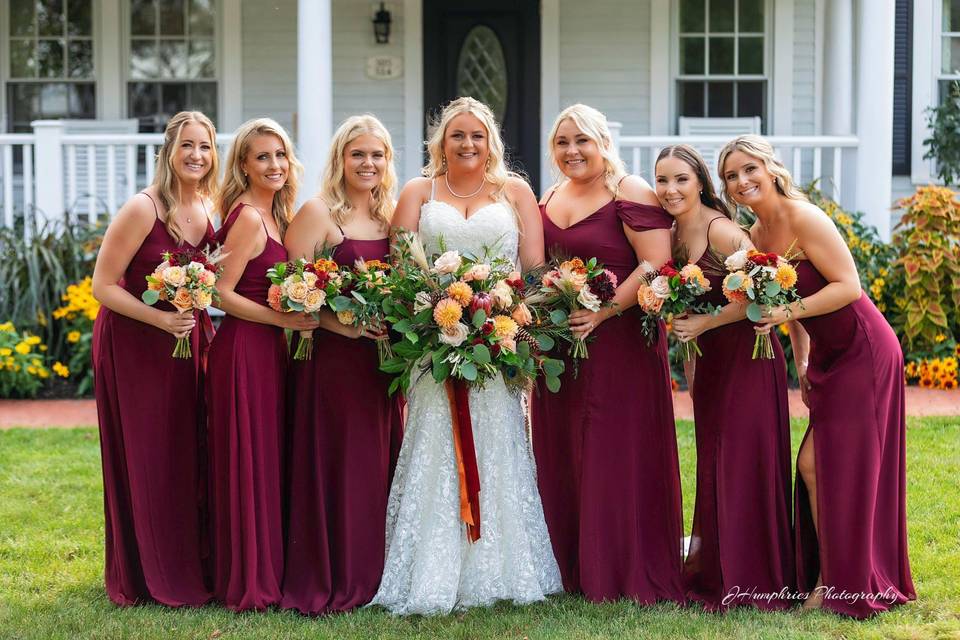 Wine and burnt orange palette