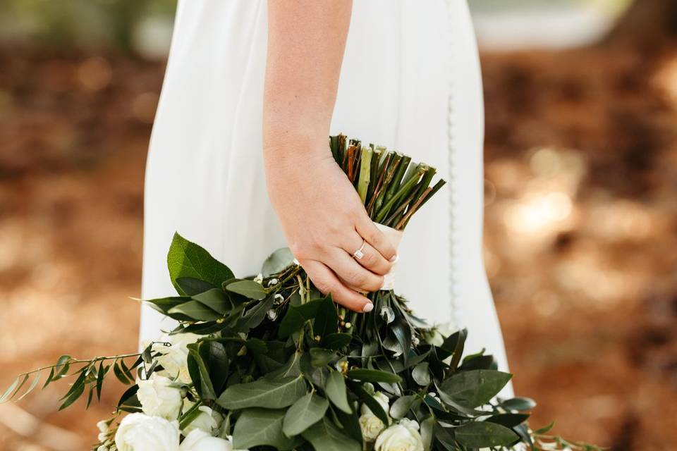 Green and white bouquet