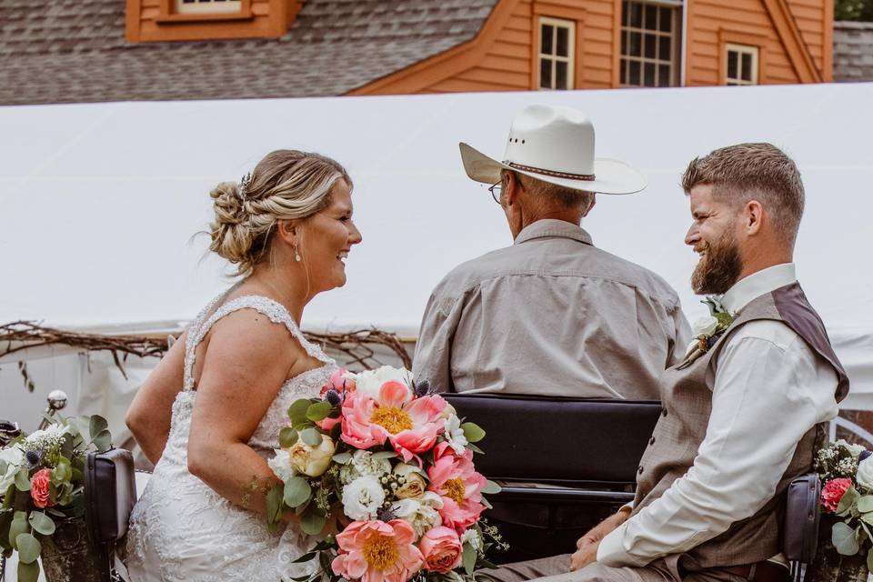 Summer wedding at farm
