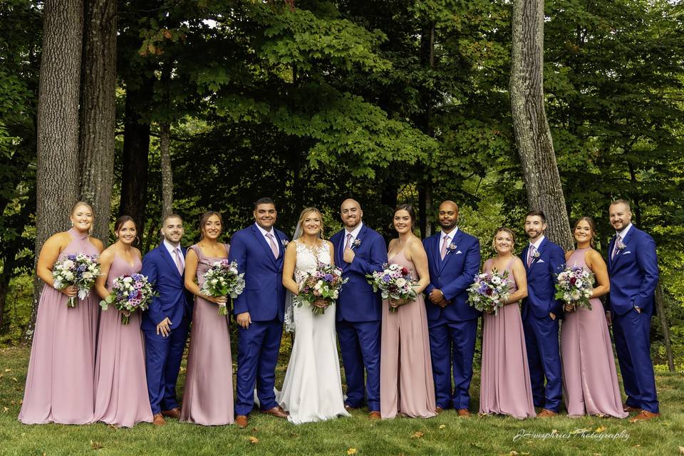 French blue and blush wedding